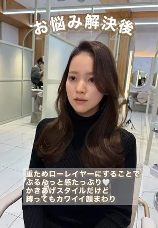 セミロング oto🤍×美髪× ゆるふわレイヤーのヘアスタイル