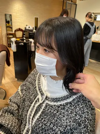 ミディアム 亀川蓮 Agu hairのヘアスタイル