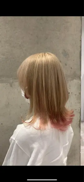 ミディアム カラー れい🫧 ハイトーン特化のヘアスタイル
