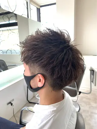 ショート メンズ メンズパーマ/難波/ 心斎橋　室園亮佑のヘアスタイル