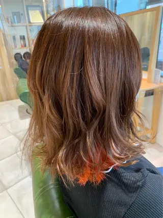 ミディアム カラー 川口髪質改善ウルトワ 🌈毛島健樹🌈のヘアスタイル