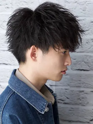 ショート カラー パーマ メンズ ‼️最新ハネエクステ 原宿のヘアスタイル