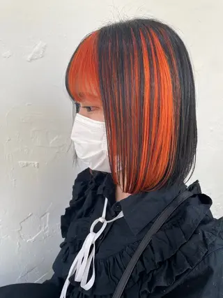 ミディアム カラー インナーカラー🫶 オタク美容師 山本のヘアスタイル