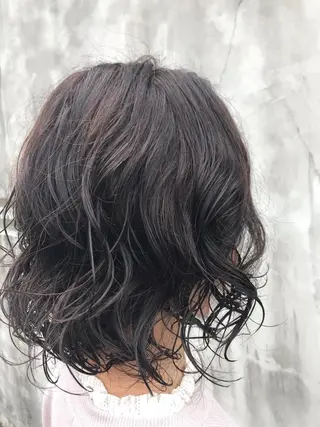 ミディアム カラー パーマ 山口 紗弥のヘアスタイル