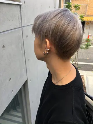 ショート カラー メンズ 髪質改善/縮毛矯正/ 透明感カラーYUMAのヘアスタイル