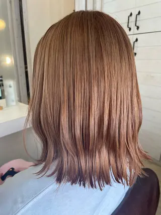 ミディアム カラー 東恩納 誠のヘアスタイル