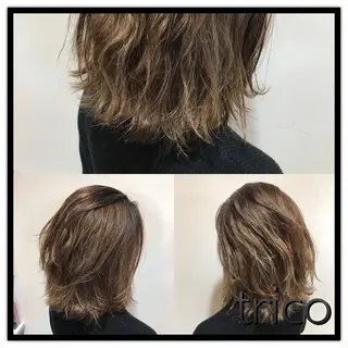 ミディアム カラー 似合わせ/ブリーチ カラー.岡田友仁のヘアスタイル