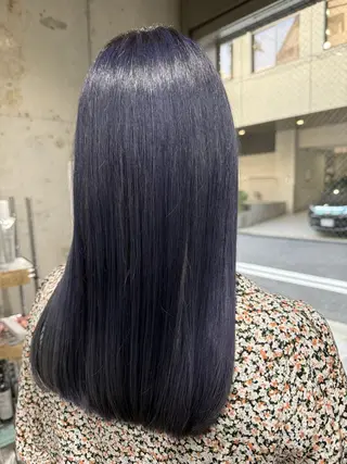 ロング カラー 縮毛矯正/ /関内/あべももこのヘアスタイル