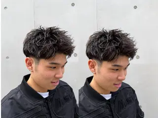 ショート メンズ シャドウパーマ/ピン パーマ/だいじゅのヘアスタイル