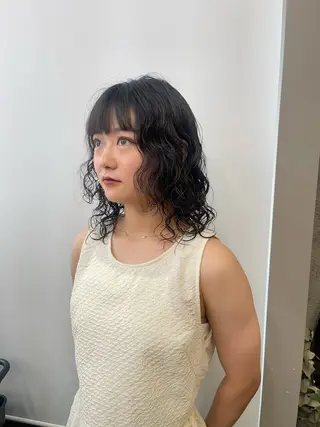 セミロング パーマ ヘアアレンジ 早瀬裕之 パーマのヘアスタイル