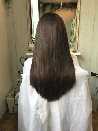 ロング カラー ヘアアレンジ チビ編み込みエクステ シールEXどぅ〜すのヘアスタイル