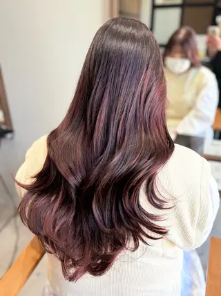 セミロング カラー 🍭海外ヘア/レイヤ ー/艶髪🍭舟橋瑞稀のヘアスタイル