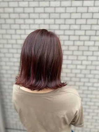ミディアム カラー 岡本 拓朗のヘアスタイル