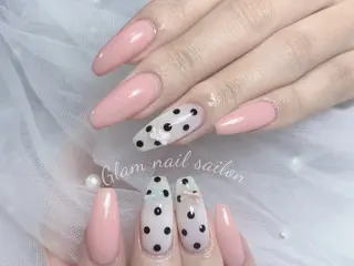 ネイル エツメ💅 長さだし🎀デザインのネイルデザイン