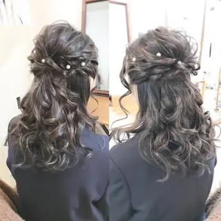 ミディアム ヘアアレンジ 早朝✨ヘアセット 着付け/清水玲歌のヘアスタイル