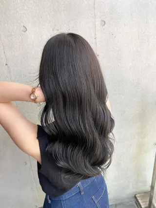 セミロング カラー モテ前髪 タゴメ シンヤのヘアスタイル