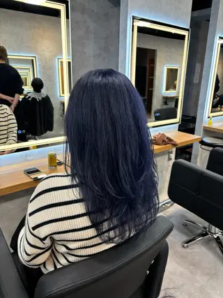 ロング カラー パーマ ヘアアレンジ 透明感ブリーチカラー 🌈TOMOHIROのヘアスタイル