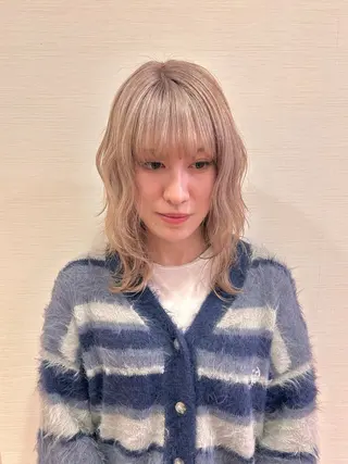 ミディアム カラー ミ ユのヘアスタイル