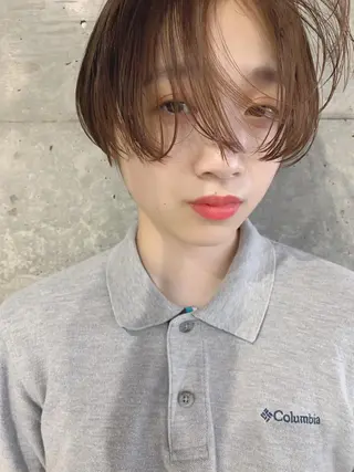ショート ボブパーマコテ巻き風 パーマNo1深江秀平のヘアスタイル