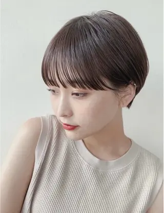 ショート カラー 似合わせカット‪// 鶴我万唯華のヘアスタイル