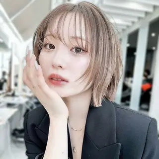 ショート ボブ／艶カラー ❣️マナミのヘアスタイル