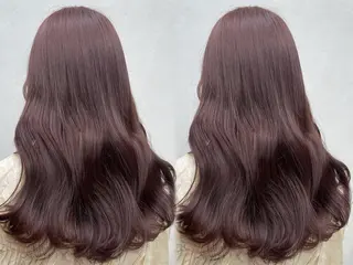 ロング 透明感グレージュ/ 縮毛矯正/静岡のヘアスタイル
