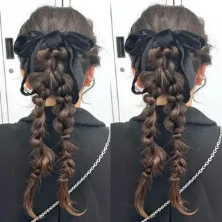 ロング ヘアアレンジ ヘアメ🎀推しカラー 🥣横浜/しほ🧸のヘアスタイル