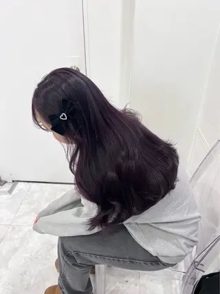 カラー 🍒ブリーチなし🍒 暖色🍒ユウナのヘアスタイル