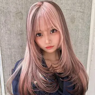 ロング カラー 名古屋ハイトーン/ 🐶ブリーチ専門店のヘアスタイル