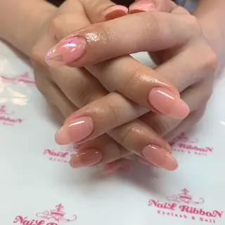 ネイル ネイルリボン 受付スタッフのネイルデザイン