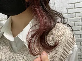セミロング カラー 髪質改善カラー✨質感 ショート✨石山航のヘアスタイル