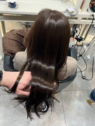 ロング カラー 恵比寿韓国レイヤー× 艶透明感カラー大場のヘアスタイル