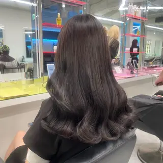 ロング カラー ヘアアレンジ 韓国ヘア/縮毛 /大人透明感🫧のヘアスタイル
