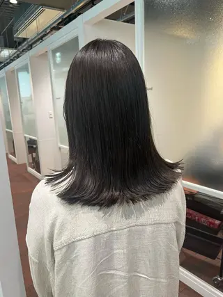 ミディアム マンツーマン 縮毛矯正/マユコのヘアスタイル