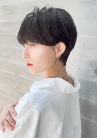 ショート 大宮‎🩵縮毛矯正 レイヤー　佐藤和のヘアスタイル