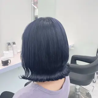 ミディアム カラー パーマ ヘアアレンジ 透明感ブリーチカラー 🌈TOMOHIROのヘアスタイル