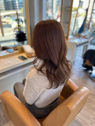 セミロング カラー yui🥀/ボブ /ブリーチなしカラーのヘアスタイル