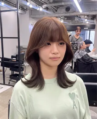ロング カラー 新宿/韓国ヘア/ 髪質改善ストレートのヘアスタイル