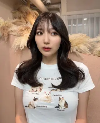 セミロング ♡韓国/レイヤー カット/Ayana♡のヘアスタイル