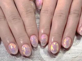 ネイル I-nailロング /ワンホン/キラキラのネイルデザイン