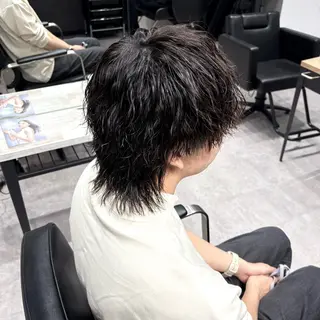 ミディアム パーマ メンズ 浜松/メンズサロン/ Yuna🐈‍⬛🫧のヘアスタイル