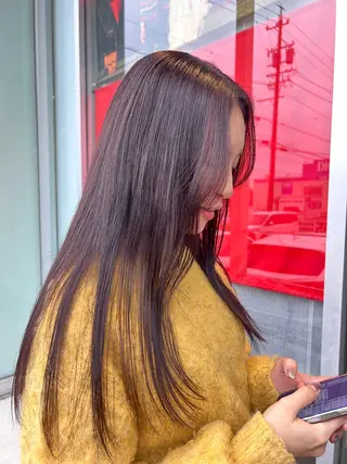 ロング 井上 萌のヘアスタイル