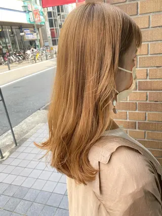 ロング カラー 堀岡 さやかのヘアスタイル