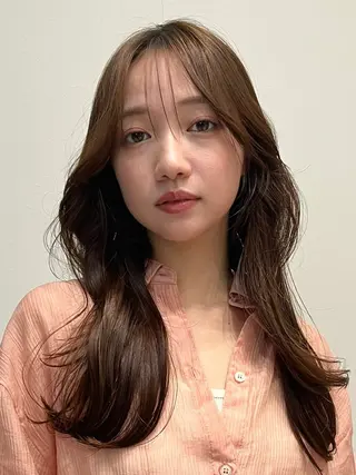 ロング 恵比寿韓国レイヤー× 艶透明感カラー大場のヘアスタイル