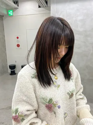 ミディアム カラー 無料カットモデル募集 🌱ひょうがのヘアスタイル