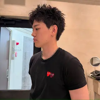 ショート パーマ メンズ メンズショート/ピン パーマ/新宿/フウガのヘアスタイル