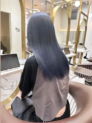 ロング カラー ヘアアレンジ 天神/ブリーチ/ ブリーチなしカラーのヘアスタイル