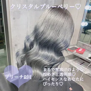 ミディアム カラー ヘアアレンジ TAKUMAブリーチ /切りっぱなし🪽のヘアスタイル