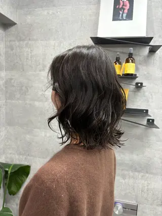 ミディアム パーマ Riho 🥣🤍のヘアスタイル