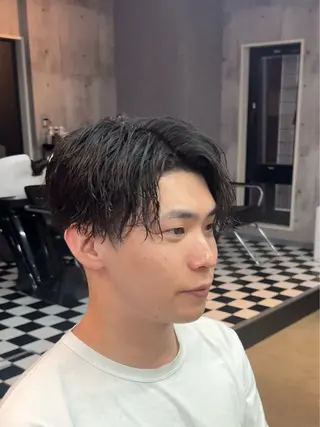 ミディアム 韓国パーマ 美容師 和田爽良のヘアスタイル